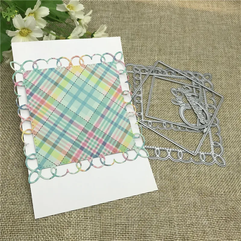 Квадратный фотоальбом декоративные металлические режущие штампы Трафаретный
