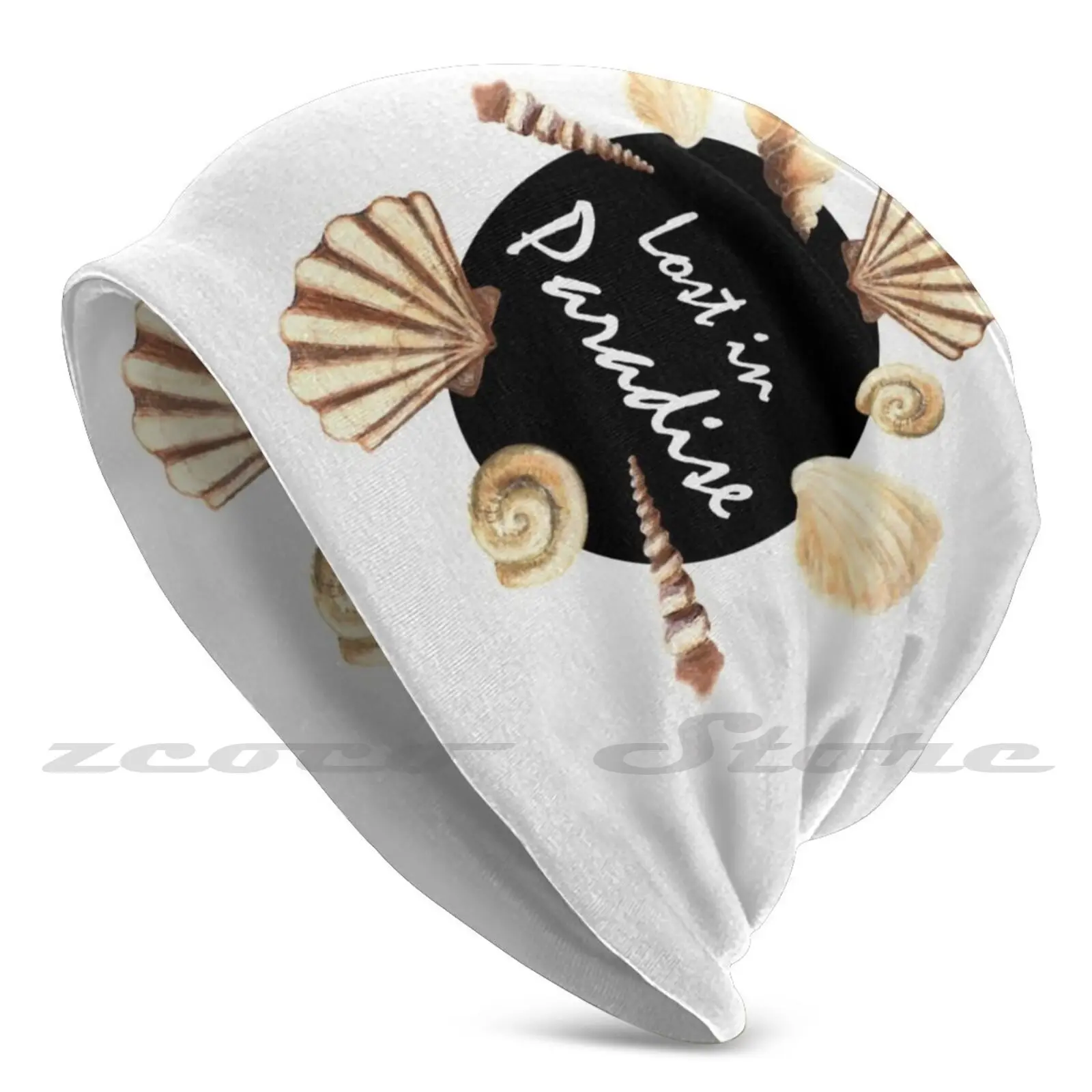 

Женская вязаная шапка «Потерянный в раю», черно-белая мягкая эластичная шапка «сделай сам»