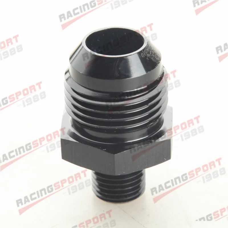 

-10 AN AN10 AN-10 Male Flare To M12x1.0 Metric Straight Fitting Black