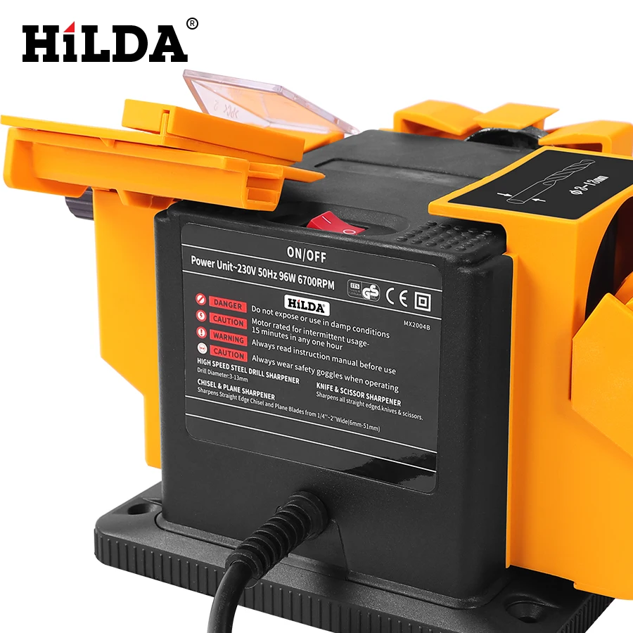 HILDA 96W 3в1 Многофункциональный точильный инструмент для домашнего использования: сверло для ножей, крутой HSS, ножницы и резаки.