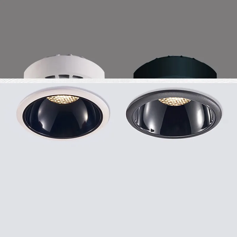 

Anti-glare Recessed Ceiling Downlight lamp 7W 9W 12W 15W 18W 24W honeycomb cob led spot lights Ceiling Fixtures Lighting 85-265V