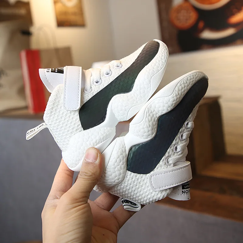 Детские осенние кроссовки 2019 обувь с высоким берцем для девочек спортивная в