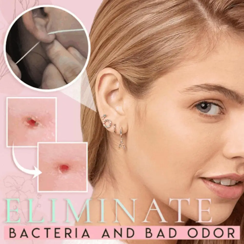 

Ear Piercing Cleaning Line Disposable Descaling Cleansing Anti-odor Fresh Care Piercing Smell Liquid Line Ear Cleaning Mint R2O3