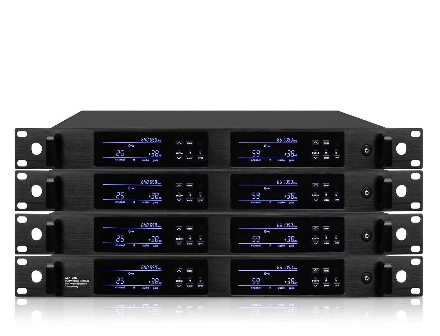 저렴한 새로운! QLX-24D 고품질 UHF Profeesional 이중 무선 마이크 시스템 무대 공연 두 개의 무선 마이크