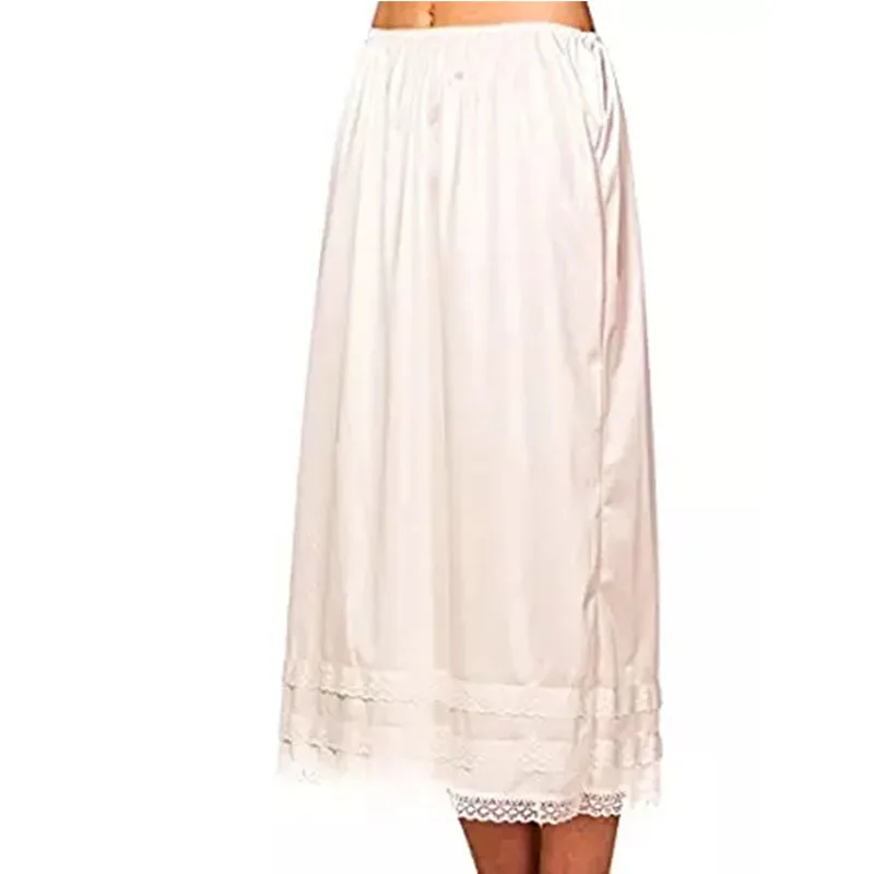 Юбка Женская эластичная однотонная Свободная Повседневная средней длины в