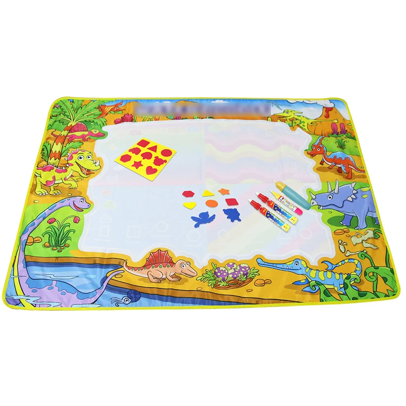 Магический коврик для рисования водой большой размер динозавр мир 110*80 см 4