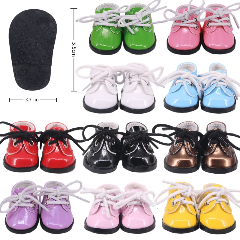 Туфли для кукол 5 см милые туфли из лакированной кожи на шнуровке 14 дюйма куклы