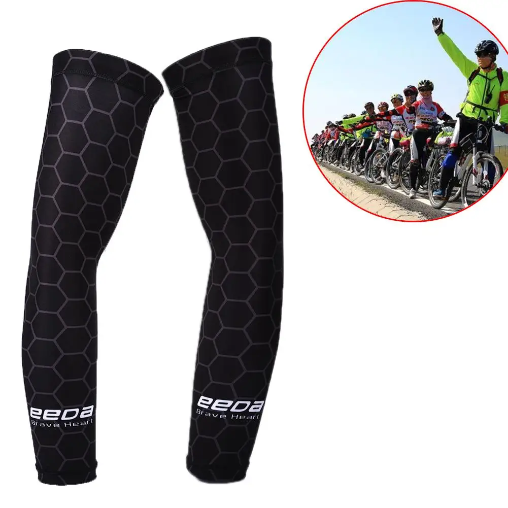 

UV Protection Cycling Arm Sleeves Men Women Cycles Sun Protection Arm Cover Sleeve Breathable Sweat Releasing