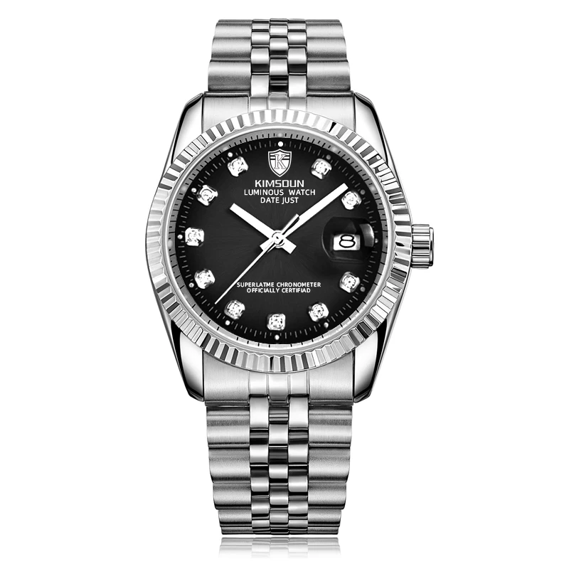 

Classic Style Men's Automatic Mechanical Watch KIMSDUN Brand Fashion Business Waterproof Watch Date Stainless Steel Gold Clock