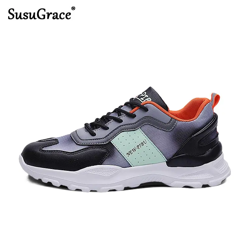 

SusuGrace New 2021 Men's Chunky Sneakers Breathable Men Casual Shoes Street Style Fashion Adult Man Sneakers Footwear Men Shoes
