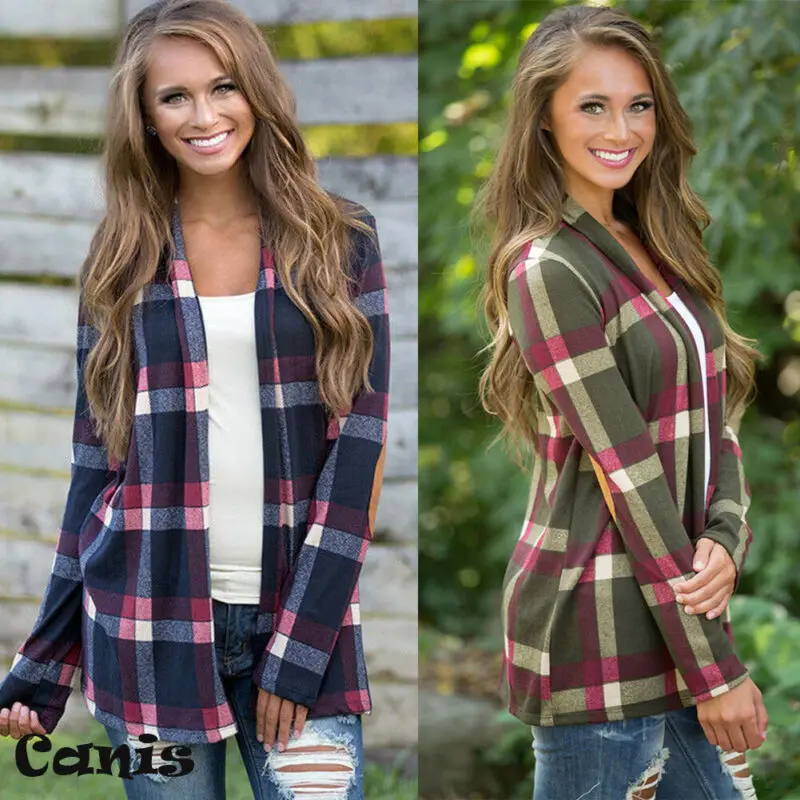 Классическая клетчатая рубашка осенняя теплая Женская фланелевая с длинным