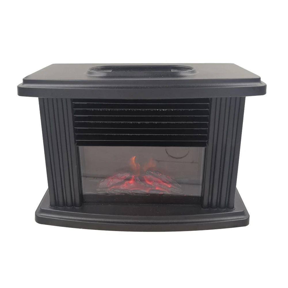 

Electric Fireplace Heater Remote Control Tabletop Warmer Simulation Flame Heating Portable Mantelpiece Room Office Elegantly