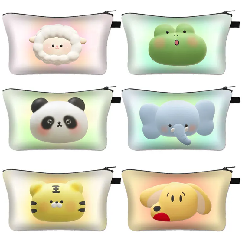 

Модный милый чехол для косметики с анимальным принтом, женская сумка для туалетных принадлежностей, женская сумка для макияжа, сумки для хр...