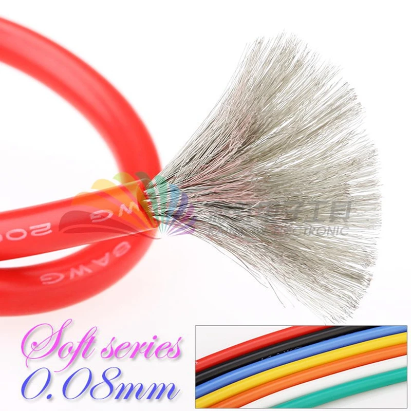 6AWG силиконовый провод Ультра гибкая тестовая линия Силикагель кабель высокая