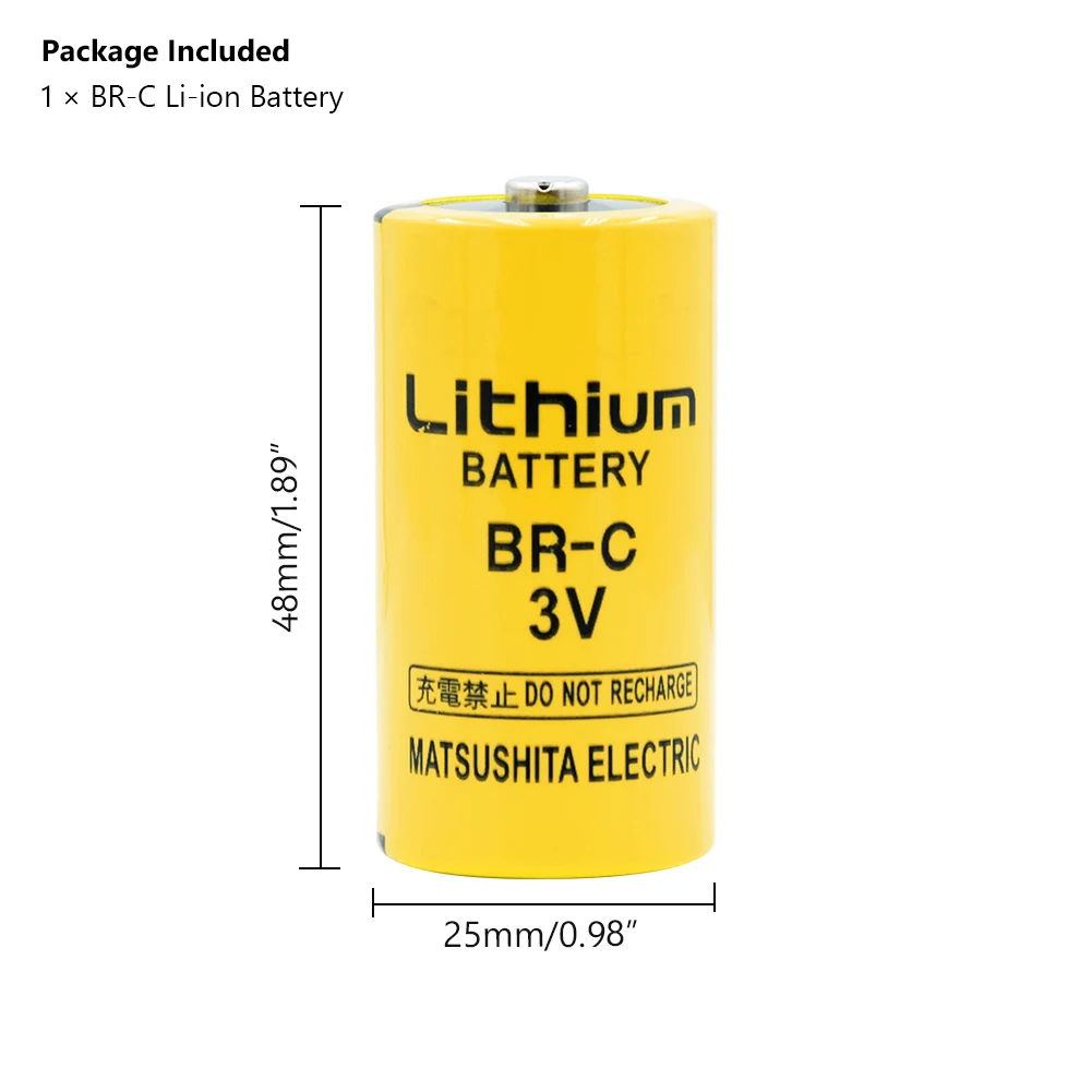 YCDC BR C батарея 3V 2200mAh PLC FANUC размер ячейки литий ионная резервная для Fanuc управления