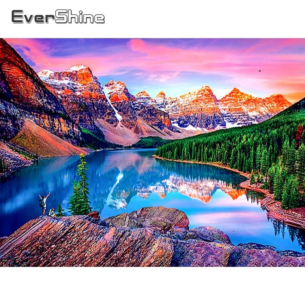 EverShine сделай сам Алмазная мозаика горный картину Стразы 5D алмазов картина Пейзаж