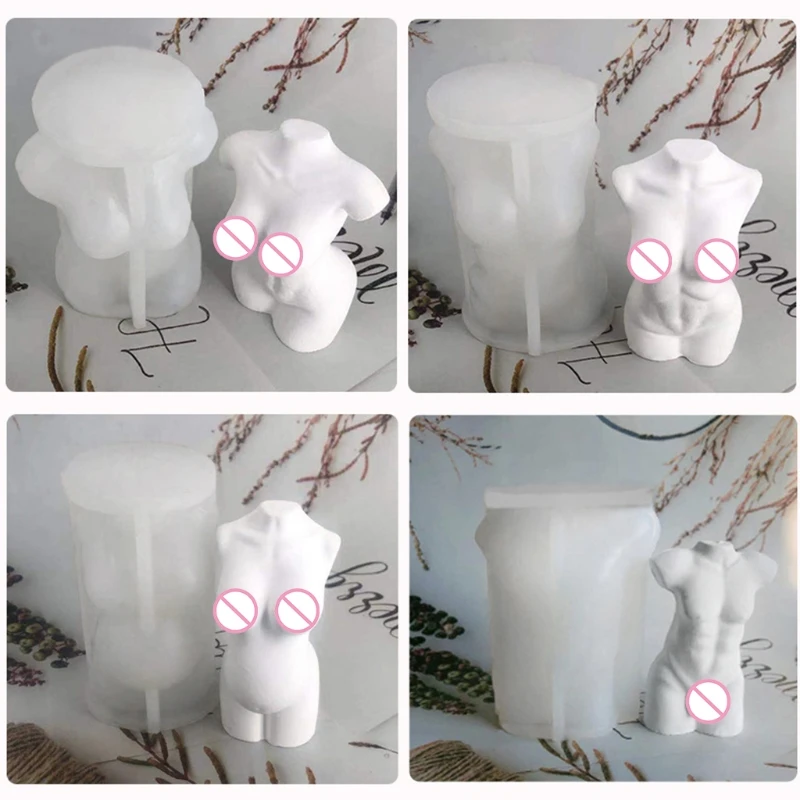 

3D Art Body Candle Crystal Epoxy Resin Mold Human Aromatherapy Plaster Wax Silicone Mould DIY Crafts Decor Making Tool