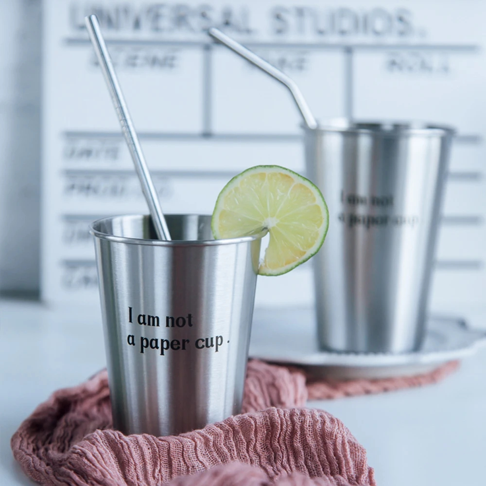 Пивная кружка с милым рисунком 304 нержавеющая сталь кофейная двойной стенкой