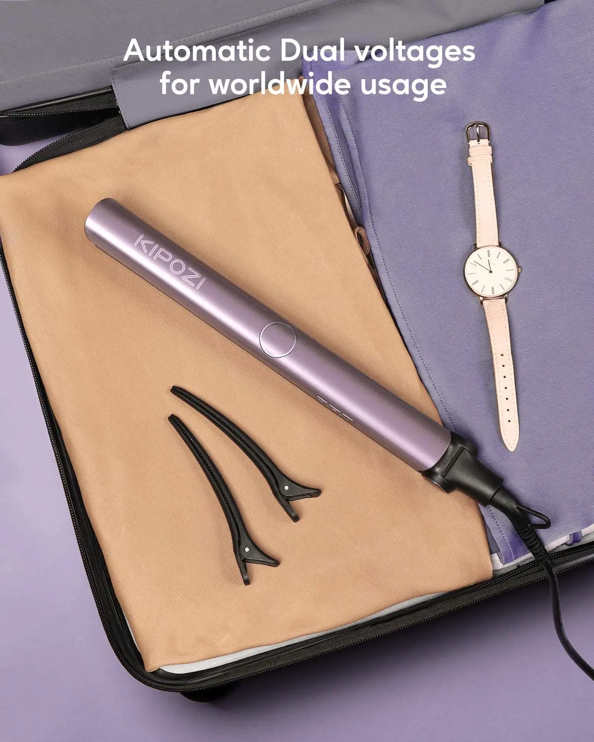 

KIPOZI Professional Hair Straightener 2 in 1 Curling Hair Titanium Flat Iron Instant Heat Styling Tool with Digital Display Pro