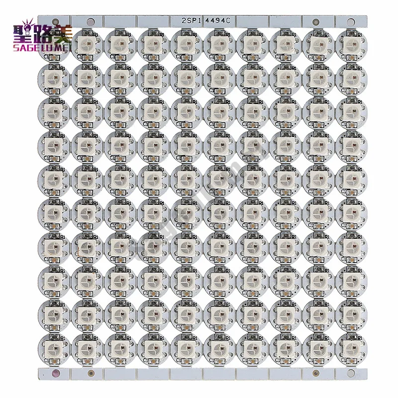 4-контактный WS2812B светодиодный чип с радиатором DC5V SMD5050 RGB WS2811 IC встроенный