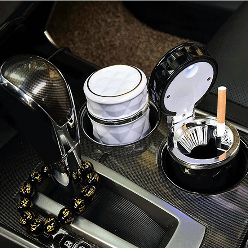 Автомобильная пепельница автомобиль с светодиодный свет крышкой для крепления