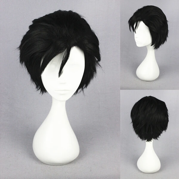Аниме Haikyuu! 30 см Tetsurou Kuroo Tetsuro Короткие Черные Стильные синтетические волосы
