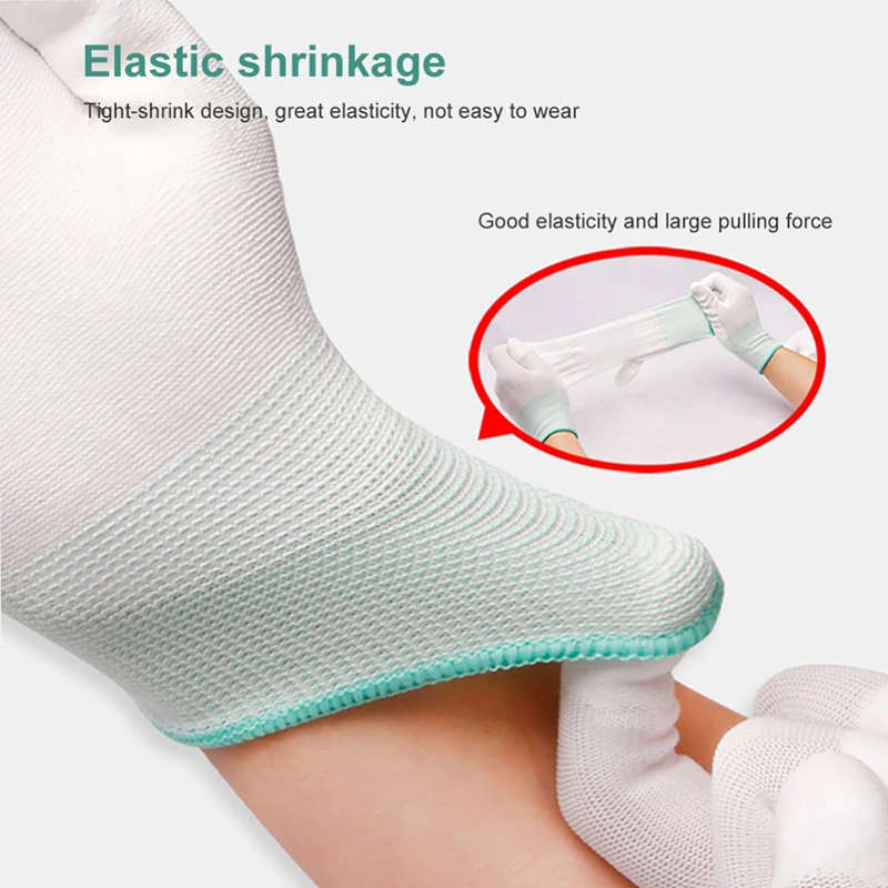 

1 Pair Antiskid Hot Anti Static Work Gloves Antiskid Glove Anti Static Glove Safety gloves PU Coated Finger Gloves Clean Gloves