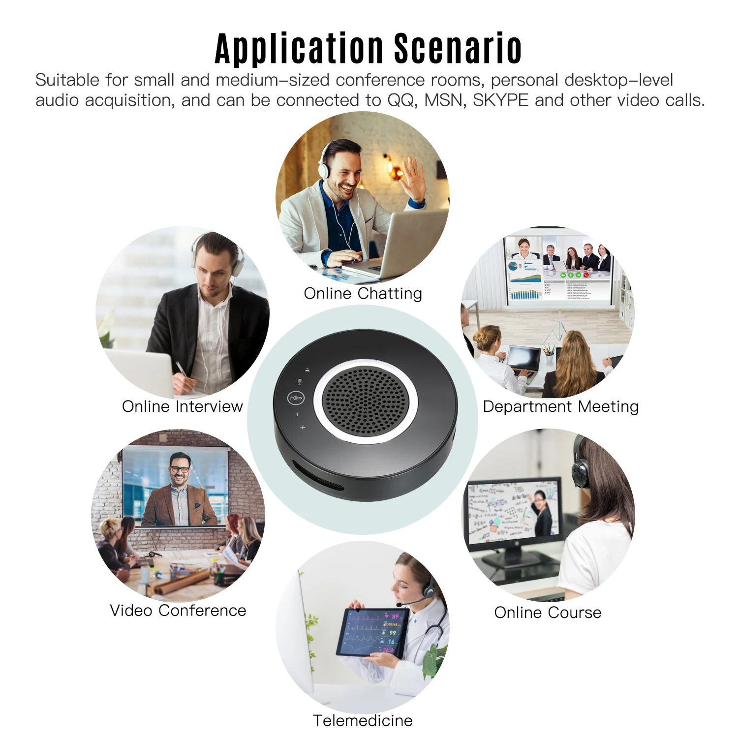 Беспроводной конференц-микрофон 2 4G всенаправленный микрофон громкоговоритель 6