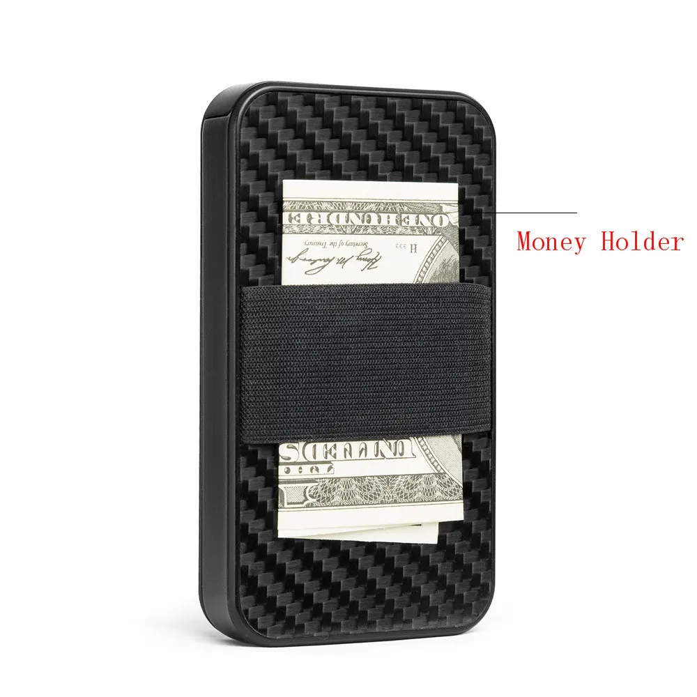 Тонкий мужской кошелек из углеродного волокна 2020 тонкий кредитный держатель для
