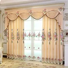 Шторы в европейском стиле для гостиной, столовой, спальни, легкие Роскошные шенилловые шторы с вышивкой, занавески на окна