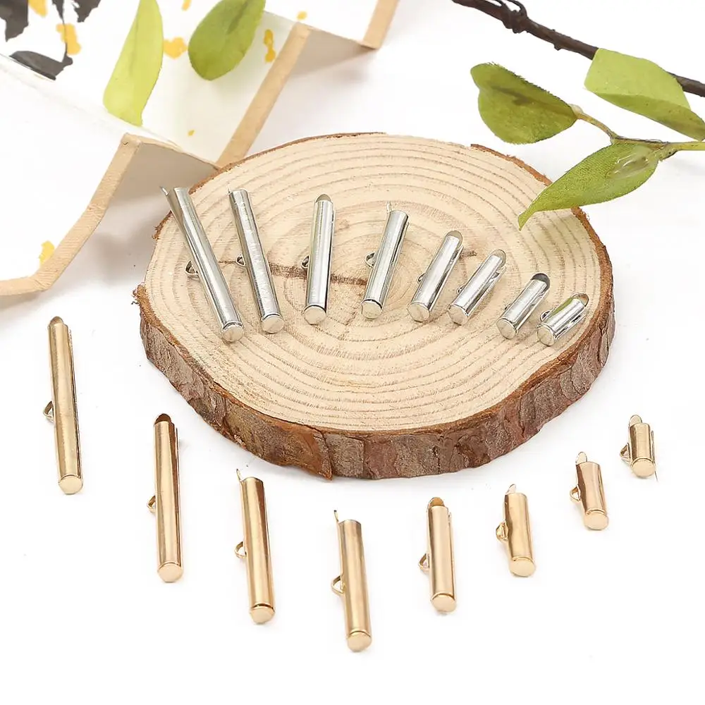 Обжимные концевые бусины 10-40 мм застежка-слайдер для бусин застежки Концевики