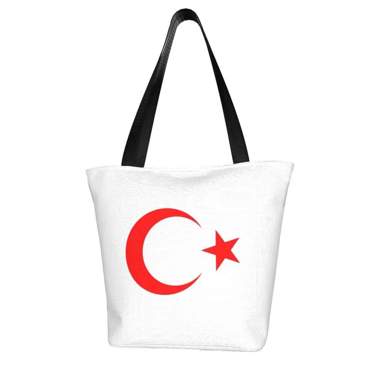 Turkish Flag Polyester outdoor girl handbag, woman shopping bag, shoulder bag, canvas bag, gift bag