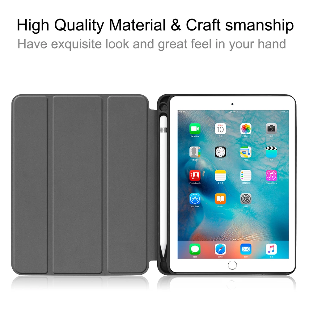 Чехол для планшета для ipad 9,7, силиконовый чехол для ipad 9,7, чехол из ТПУ с держателем для карандашей