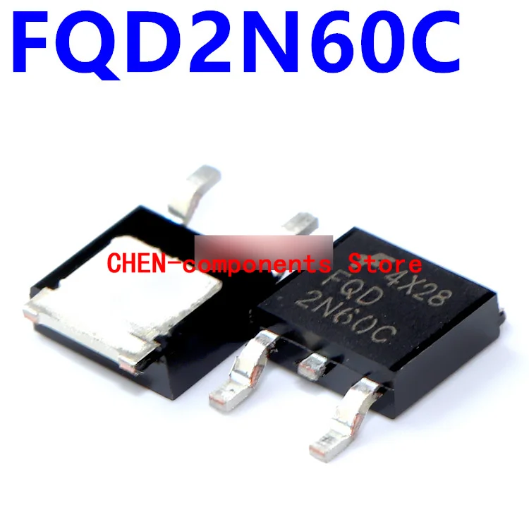 

20 штук FQD2N60C 2N60 SMD TO-252 трубка с полевым эффектом