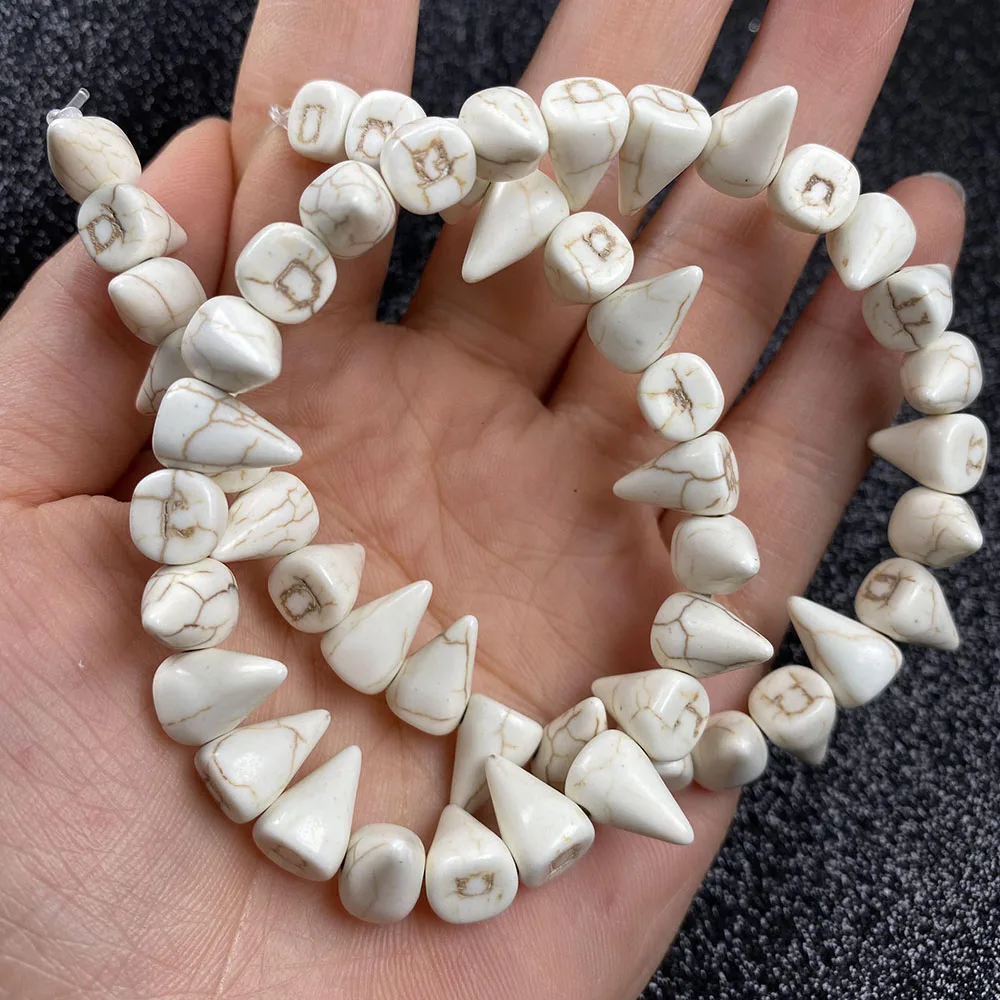 

Stone Beads Turquoises Cone shape Loose isolation Beads Semi-Finished For jewelry making DIY necklace bracelet accessories