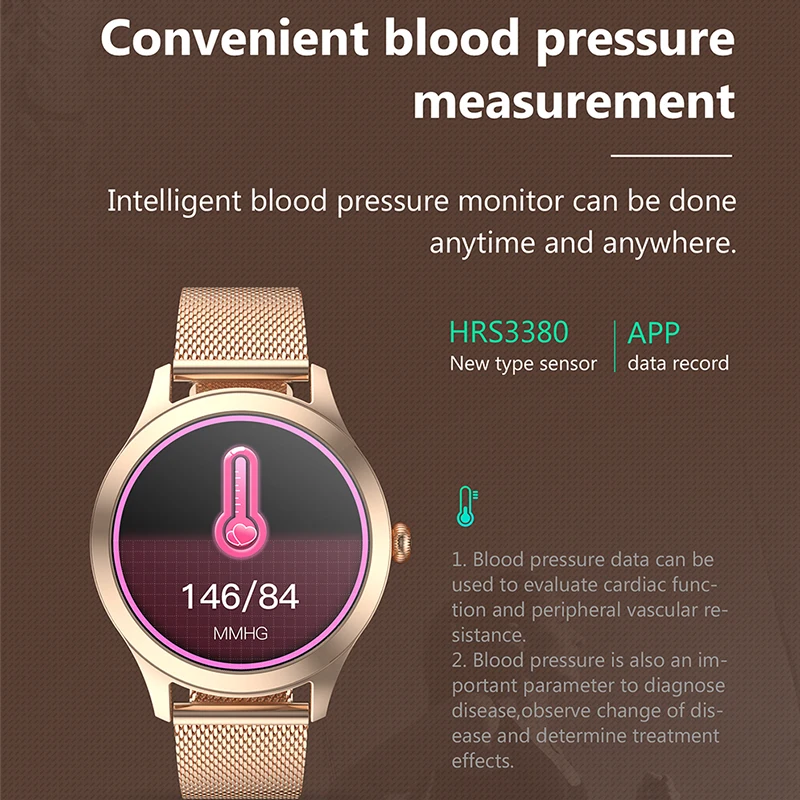 

Luxury KW10 Pro Smart Watch Women IP68 Waterproof Stainless Steel Girls Bracelet Heart Rate Monitor Fitness Female Smartwatch
