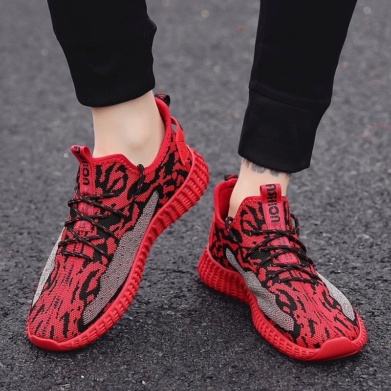 

Кроссовки мужские сетчатые, повседневная спортивная обувь, без застежки, белые, черные