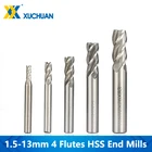 Фреза с 4 канавками, 1,5-13 мм, для фрезерных станков с ЧПУ