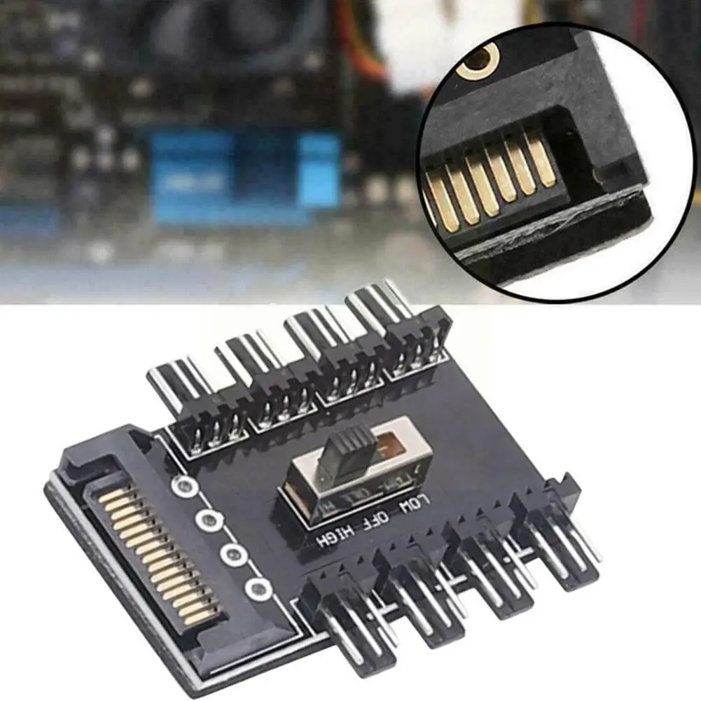 

Radiator Cooling Fan Hub 3-pin 12v Splitter Power Socket Fan Extension Hub 4pin Interface Cable 3pin/4-pin Large K9z7
