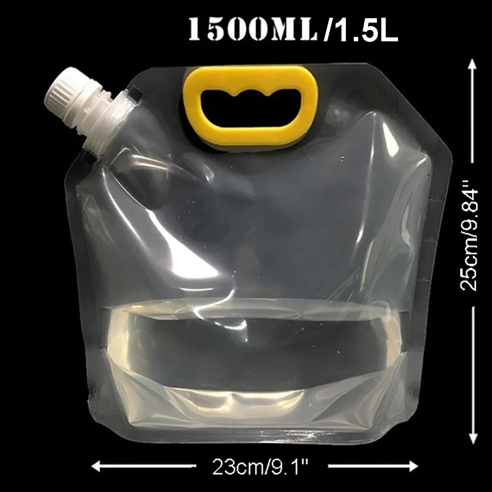 1.5/2.5/5L Clear Foldable Drinking Bags Drinks Flasks Liquor Carrier Plastic Spout Container For Beer Soy Milk Coffee | Дом и сад