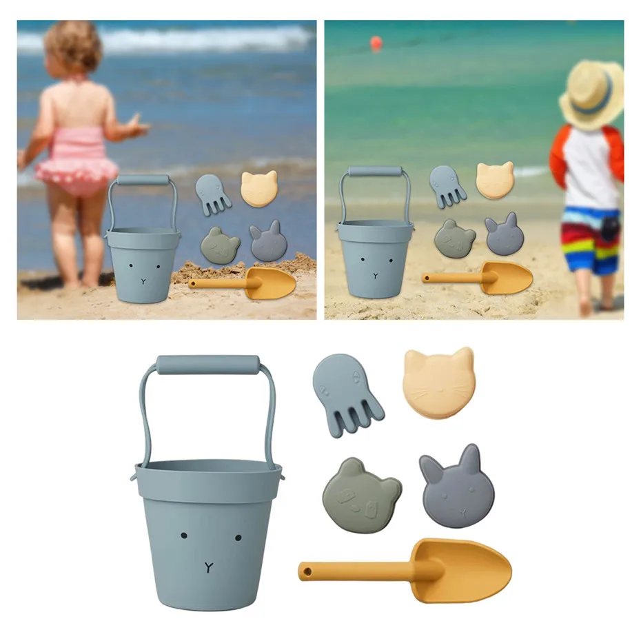 

Children Beach Toys 6 Pcs Kit Baby Summer Digging Sand Tool With Shovel Rainbow Starfish Shell Model Water Game Play Toys Gifts