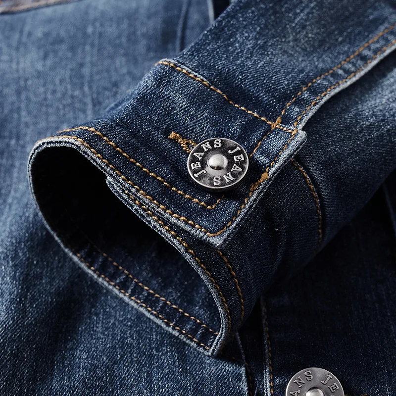 

Mens Denim Jacket Multi Pocket Streetwear Denim Coat Mens Jeans Jackets Casual Cotton Cowboy Men Clothes New arrival