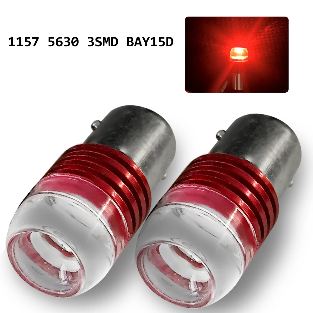 2 шт. автомобильные светодиодсветодиодный лампы P21W 3SMD BAY15D|Сигнальная лампа| |