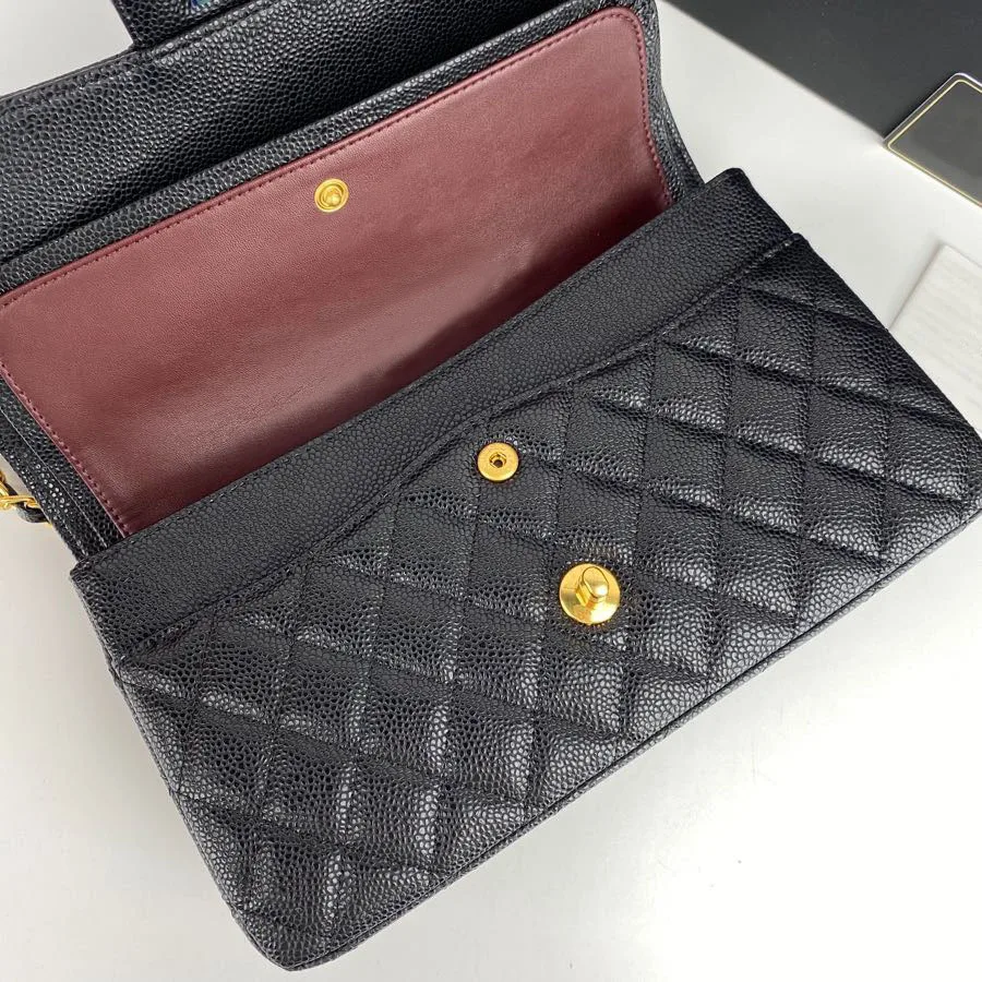 

Luxury Design Female bag Bag woman 2021 women's brand Shoulder bag Handbag Leather bag Caviar pattern Chain bag Lingge