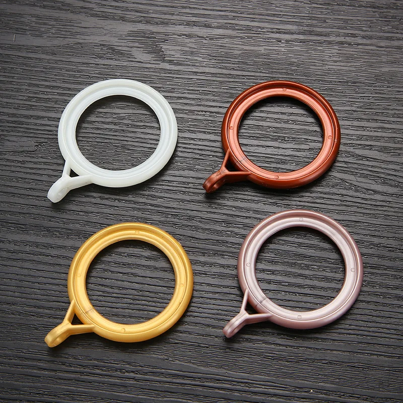 10 шт./упак. 4 см занавеска-кольцо Пластиковая Золотая Серебряная черная занавеска