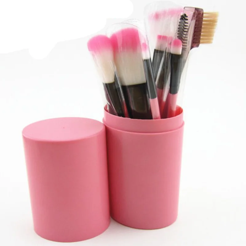 12 шт. кисти для макияжа ведро основа набор кистей теней рассыпчатая пудра