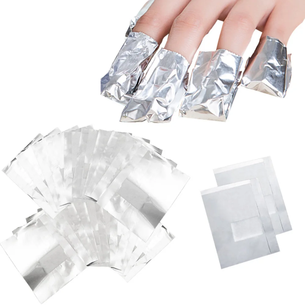 

200pcs Nail Polish Remover Pads Nail Wraps Soak Off Foils with Cotton Pad