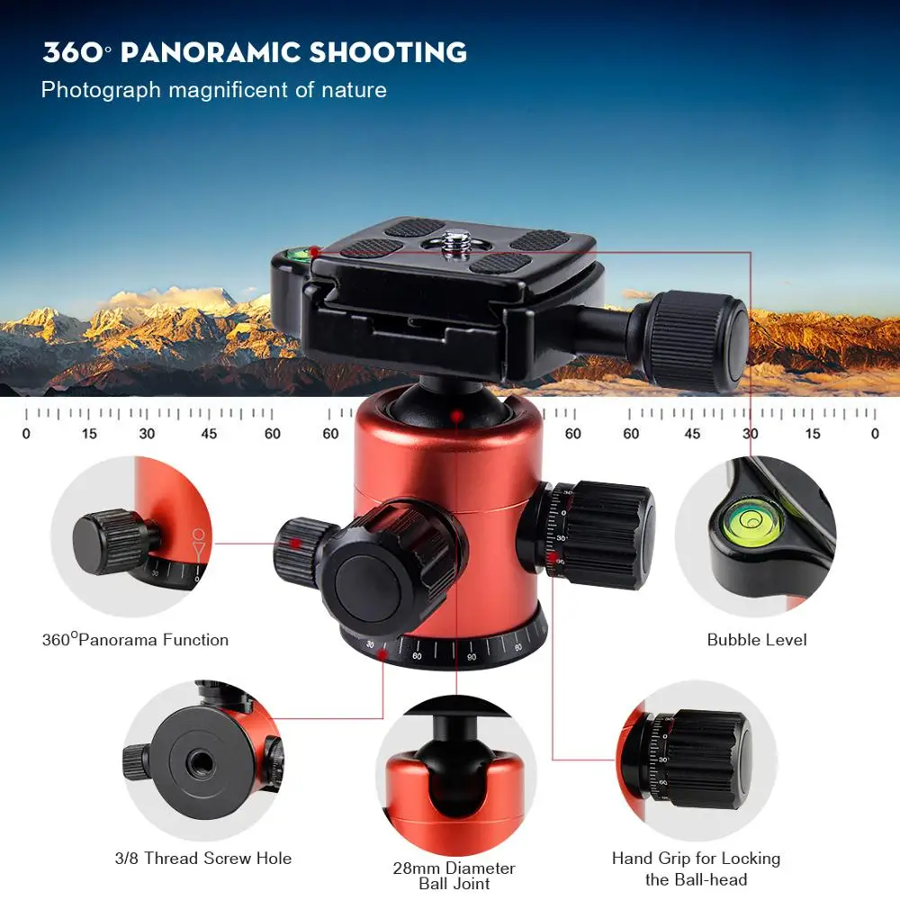 Легкий портативный профессиональный штатив для камеры алюминиевый монопод