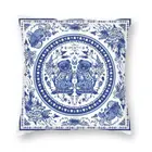 Наволочка с мопсами из китайского фарфора, домашний декор, подушки с восточным китайским узором, декоративная подушка для гостиной