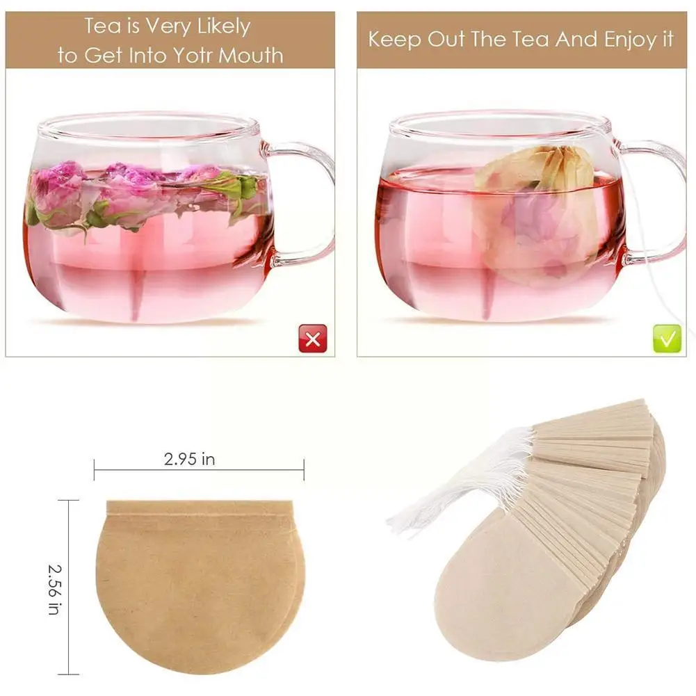 

Round Tea Bags 100 Pcs/Lot Teabags Empty Scented Tea Tea Infuser Loose Seal Paper With For Herb Teabags Heal Filter Bags St Z0Q0